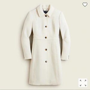 J.Crew Classic Lady Day Coat Sz 6 Tall Antique White NWT